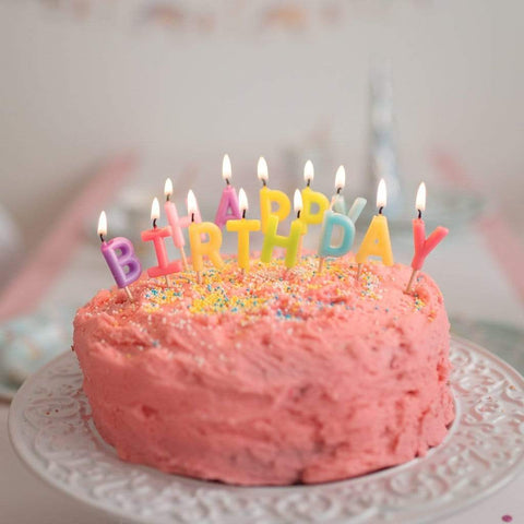 Happy Birthday Candles - Pastel Rainbow