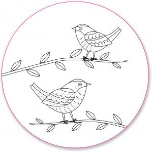 Embroidery Pattern Transfers: Birds