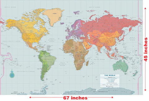 Laminated World Map