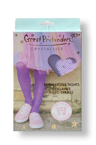 Rhinestone Tights: Light Pink - Size 3-8