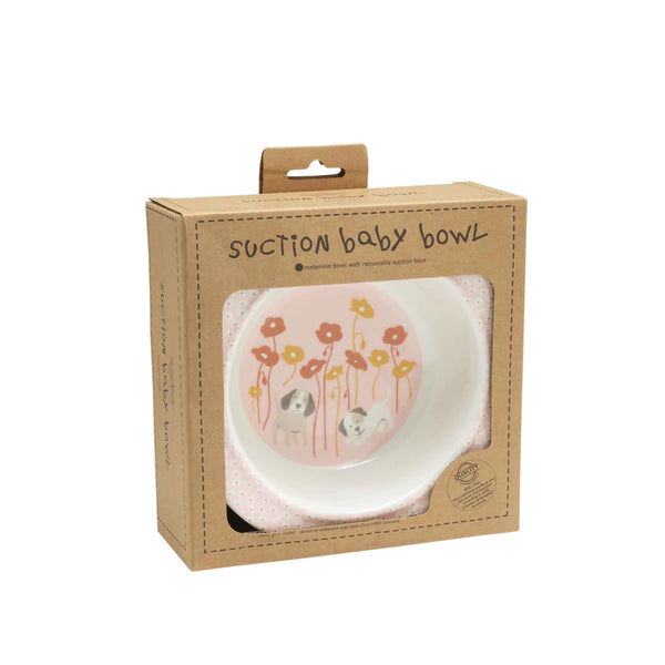 Suction Bowl - Puppies & Poppies