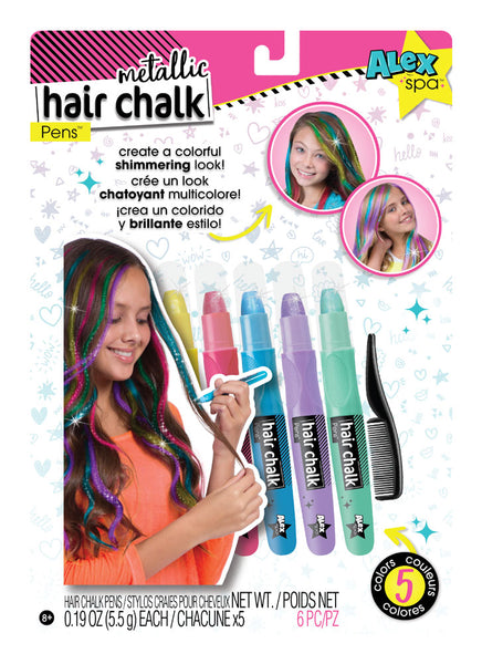 Alex: Metallic Hair Chalk Pens - Ages 8+