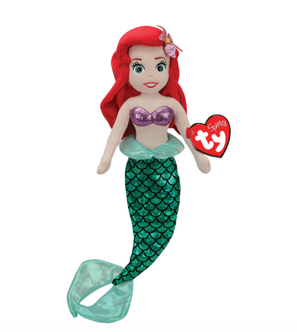 TY: Ariel Plush Doll (the Little Mermaid) - Ages 3+