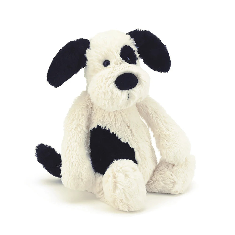 JC: Bashful Black & Cream Puppy: Multiple Sizes Available - Ages 3+