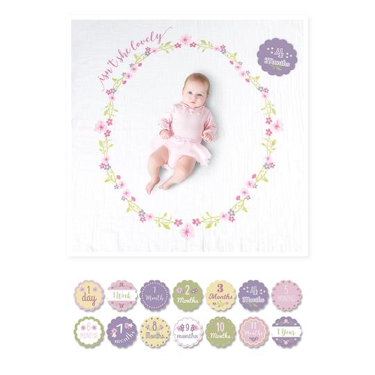 Baby's First Year Set: Milestone Cards + Blanket - Ages 0+