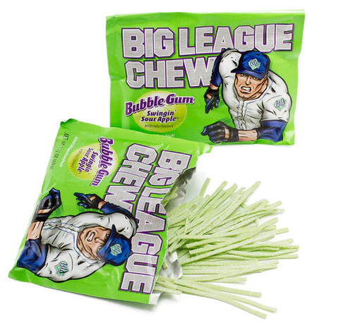 Big League Chew Bubble Gum: Sour Green Appled