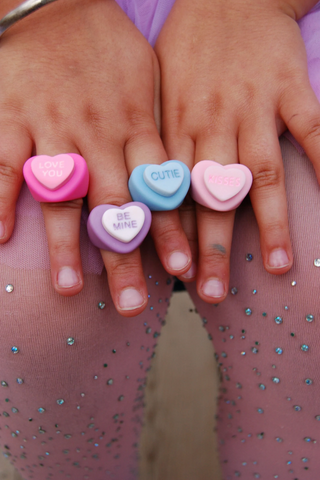 Candy Heart Rings (Assorted) - Ages 3+