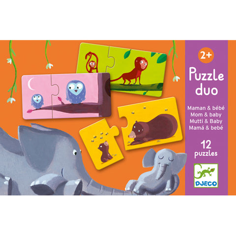 Puzzle Duo / Mom and Baby / 2pc x 12 - Ages 2+