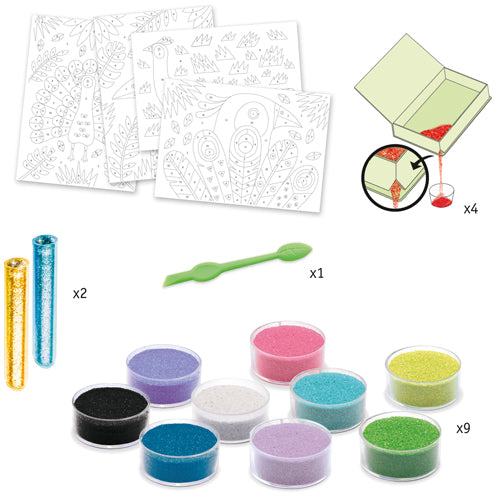 Coloured Sand and Glitter / Dazzling Birds - Ages 6+