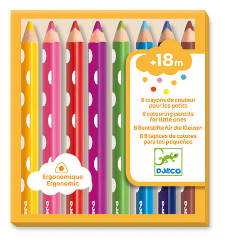 8 Colouring Pencils for Little Ones - Ages 18mth+