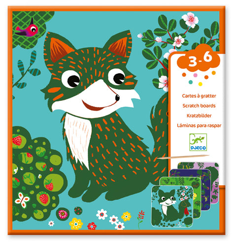 Djeco Scratch Cards Country Creatures Craft Set