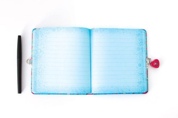 Lock & Key Journal - Golden Puppy Doodles Diary