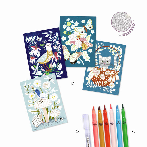 In the Garden / Felt Brushes Colouring Set- Ages 7+