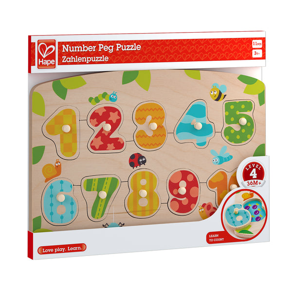 Number Peg Puzzle - Ages 3+