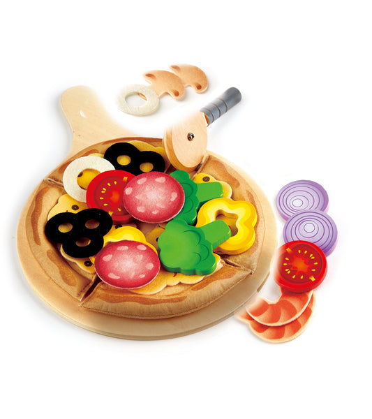Hape - Wooden Perfect Pizza Pretend Food Playset