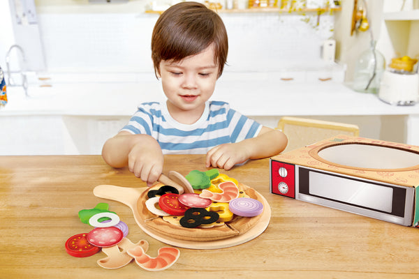 Hape - Wooden Perfect Pizza Pretend Food Playset