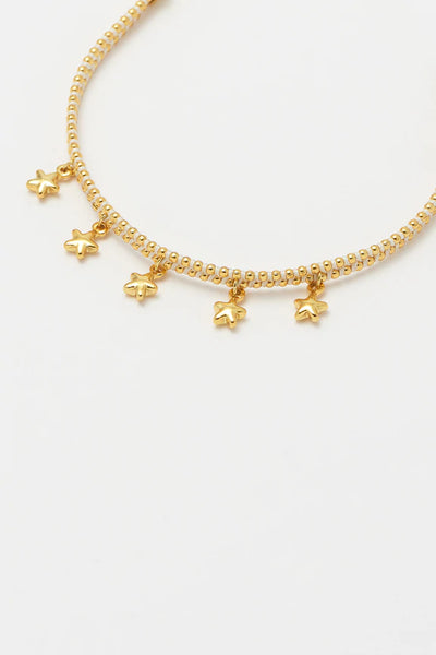 Stars So Bright Woven Star Bracelet: Gold Plated