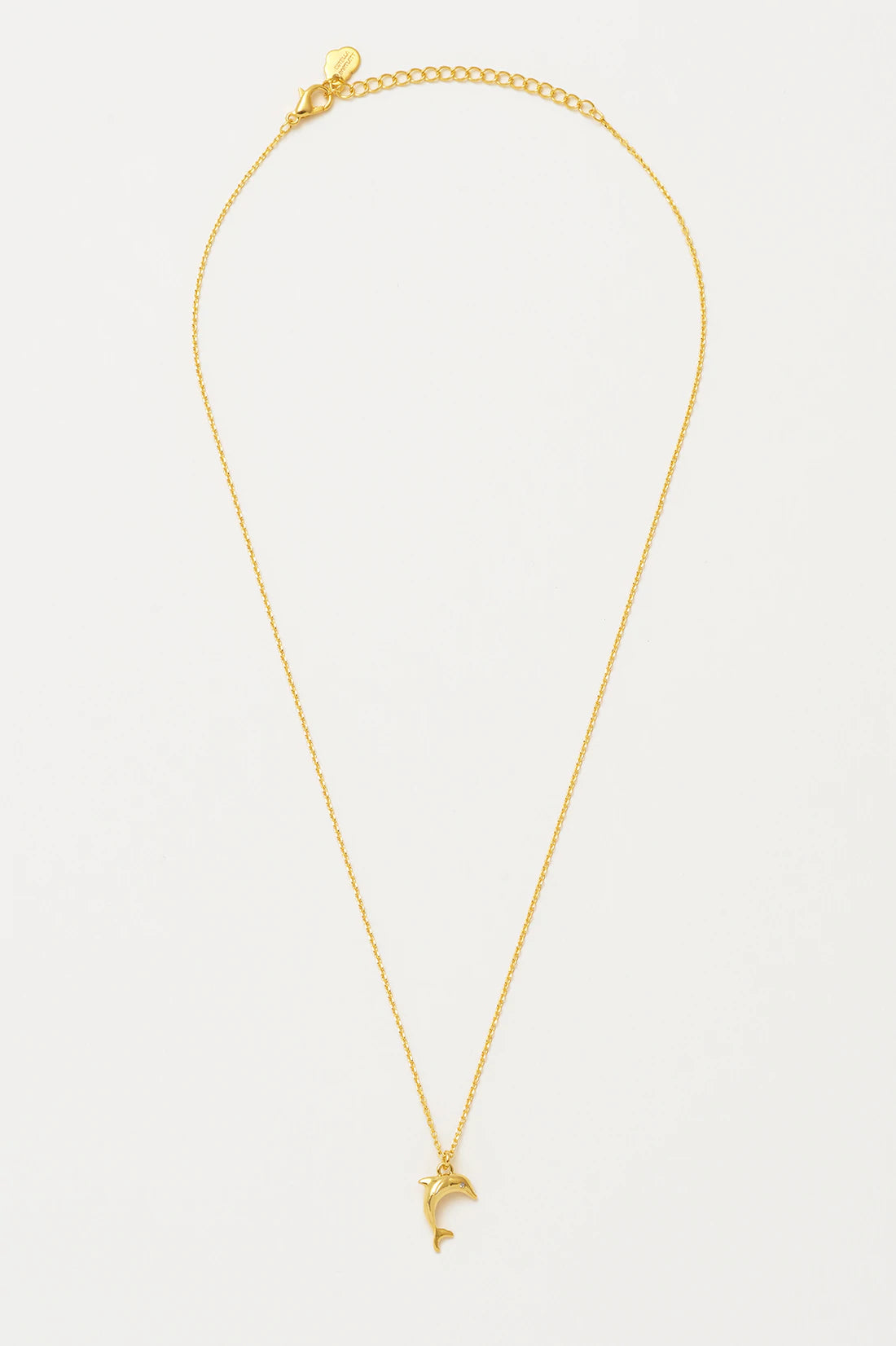 Smile Love Dream Dolphin Pendant Necklace: Gold Plated