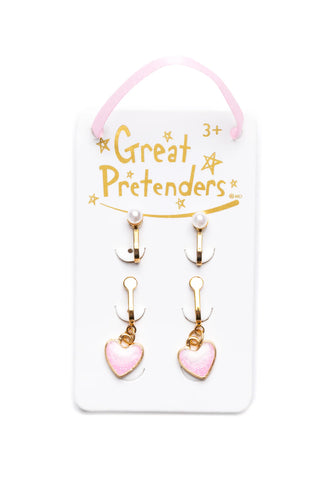 GP: Boutique Classy Clip-on Earrings: 2 Pairs - Ages 3+