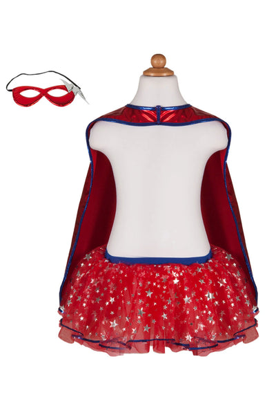 Superhero Tutu, Cape & Mask Set Red