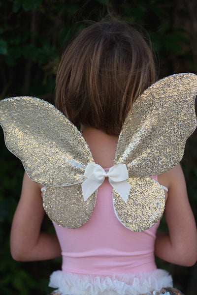 GP: Gracious Gold Sequins Tutu, Wings and Wand Set - Size 4-6