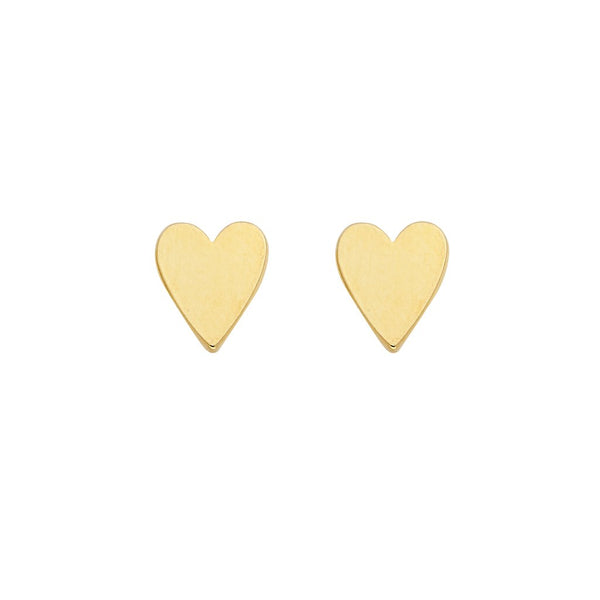 Earrings: Mini Moments Heart - Gold or Silver