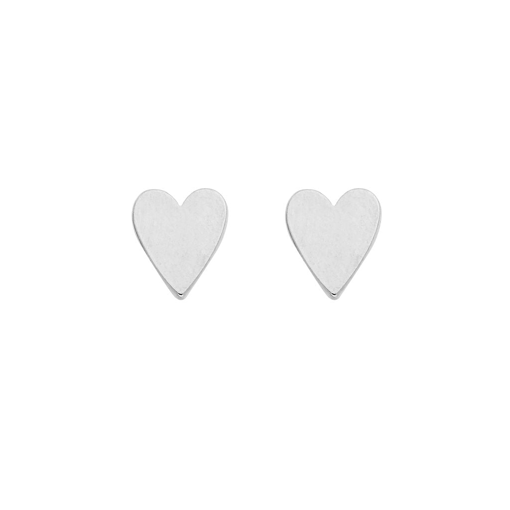 Earrings: Mini Moments Heart - Gold or Silver