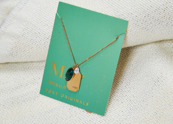 Necklace: May Birthstone - Gold