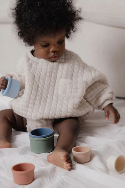 Silicone Stacking Cups: Sky Set - Ages 6mths+