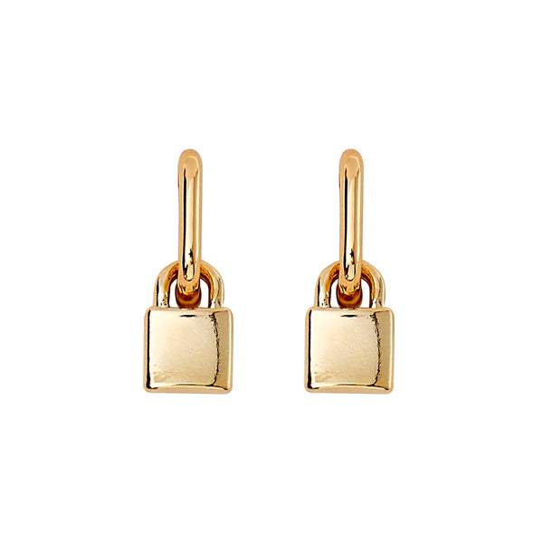 Earrings: Lock - Gold or Silver