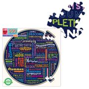 100 Great Words: Round Puzzle 500pcs - Ages 8+