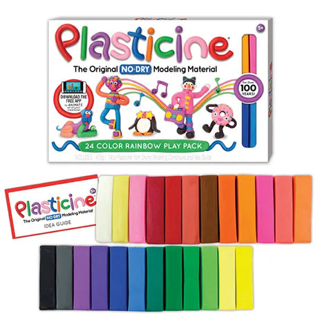 Plasticine 24 Colour Rainbow Play Pack - Ages 5+