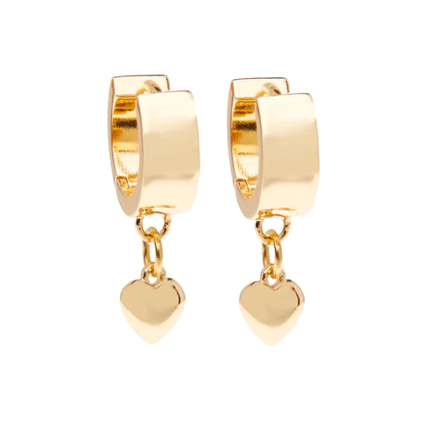 Earrings: Puffy Heart - Gold or Rose Gold