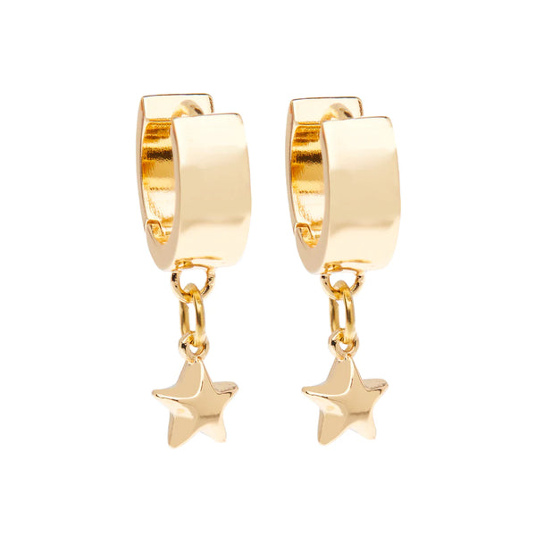 Earrings: Puffy Star - Gold or Rose Gold