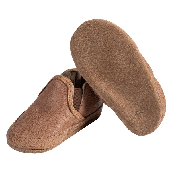 Soft Soles: Liam Walnut Leather - Ages 0-18mth