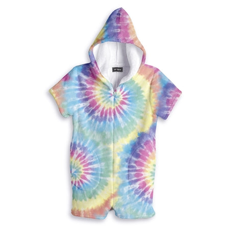 Short Rompers: Tie Dye Pastel Delight - Multiple Sizes Available