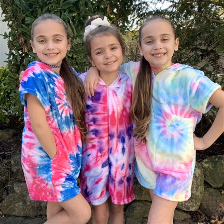 Short Rompers: Tie Dye Grapevine - Multiple Sizes Available