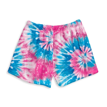 Fuzzy Shorts: Tie-dye Cotton Candy - Assorted Kids Sizes