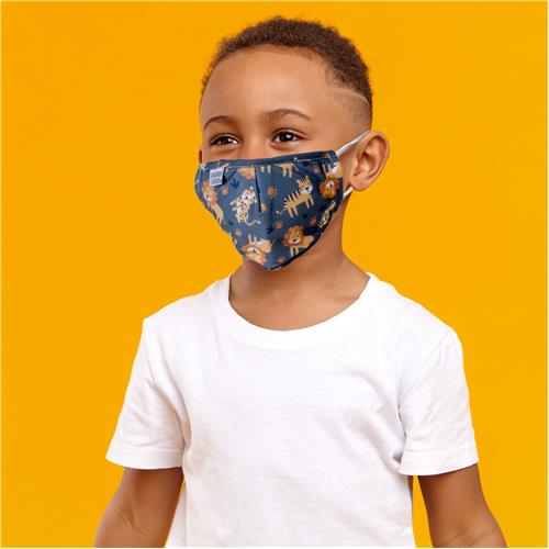 Kid's Cotton Face Mask Ages 3+ - Zoo