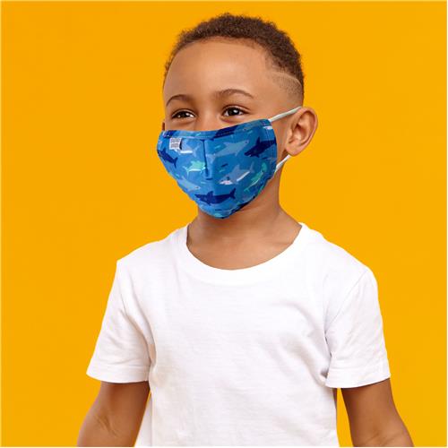 Kid's Cotton Face Mask Ages 3+ - Shark
