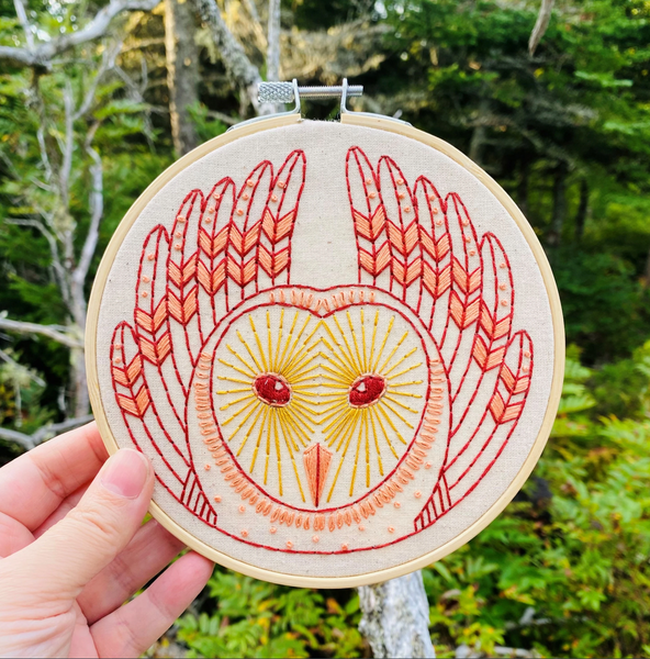 Barn Owl: Complete Embroidery Kit - Level 2