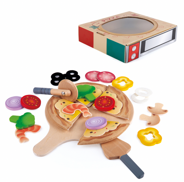 Hape - Wooden Perfect Pizza Pretend Food Playset