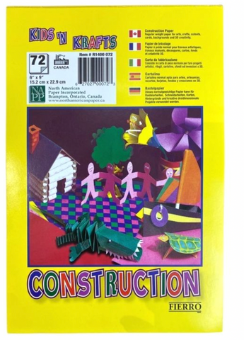 Kids 'n Krafts Construction Paper 6x9"