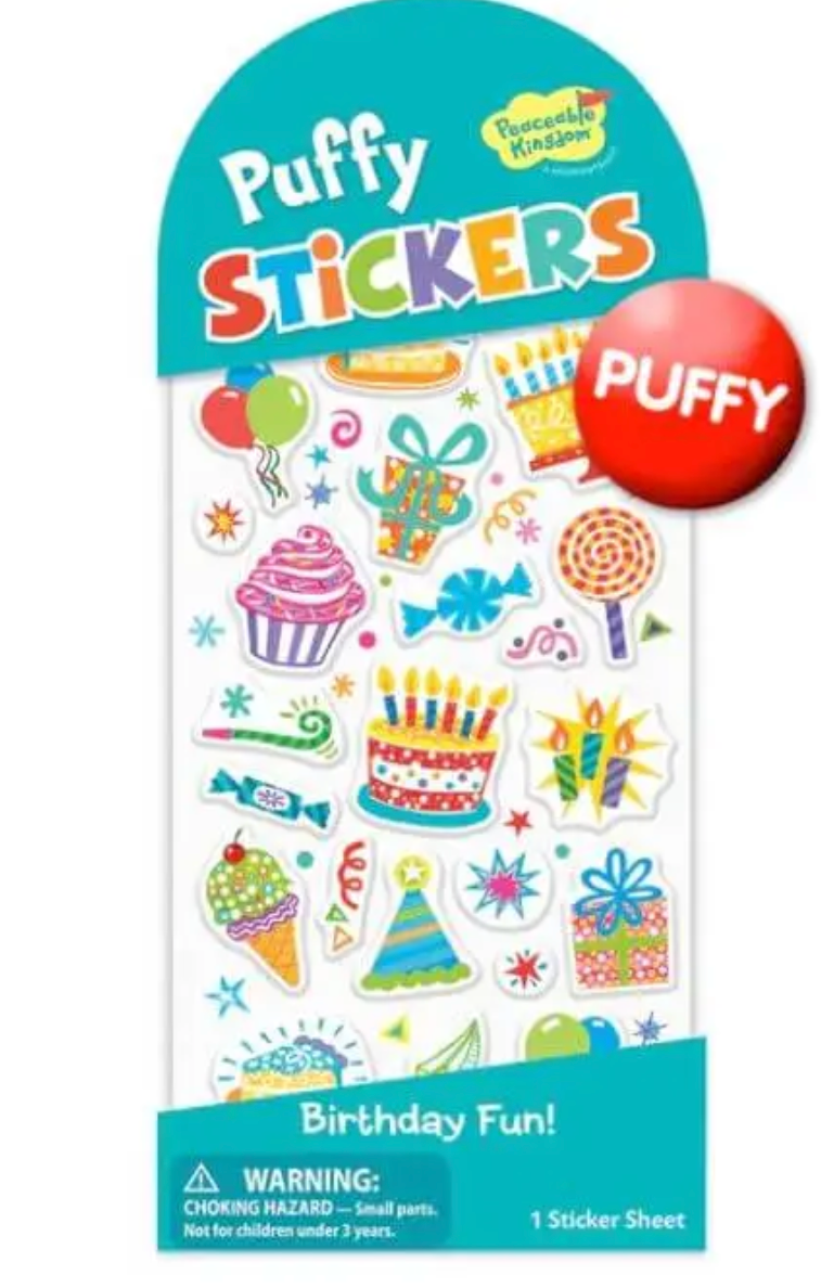 Puffy Stickers: Birthday Fun! - Ages 3+