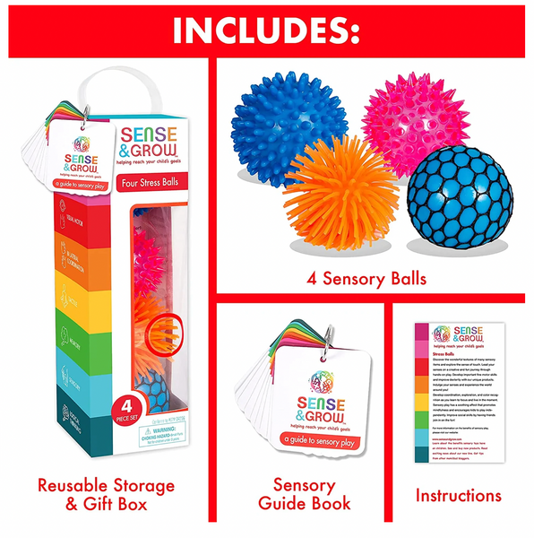 Four Stress Balls - Ages 3+