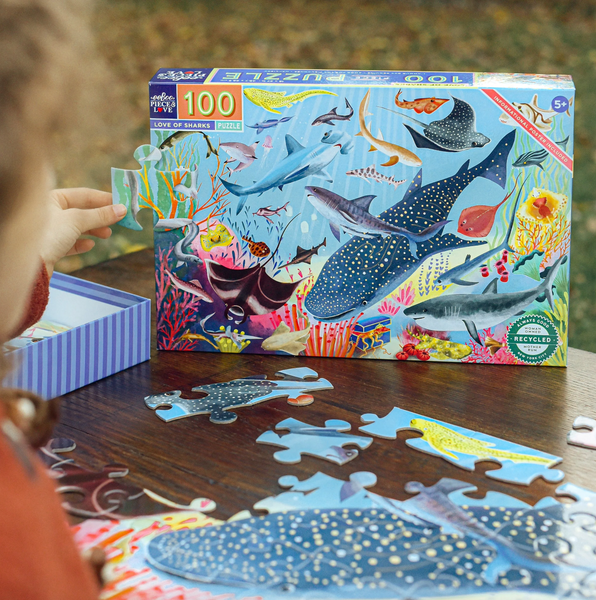 100 piece Puzzle: Love of Sharks - Ages 5+