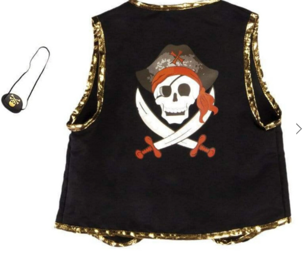 GP: Pirate Vest & Eye Patch Set - Size 4-7