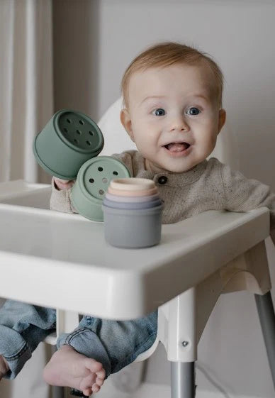 Silicone Stacking Cups: Bloom Set - Ages 6mths+