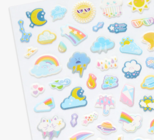 Puffy Itsy Bitsy Stickers: Multiple Styles Available - Ages 3+