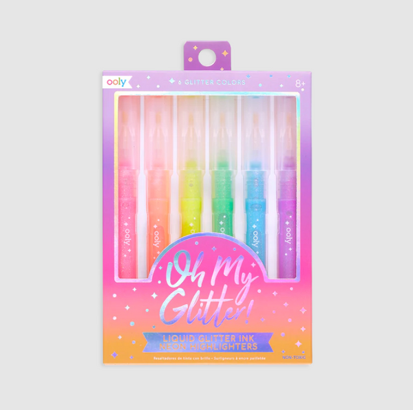 Oh My Glitter: 6 Glitter Highlighters - Ages 6+